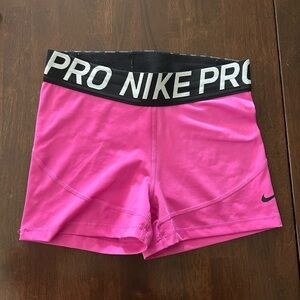 Nike Pro Pink Athletic Shorts